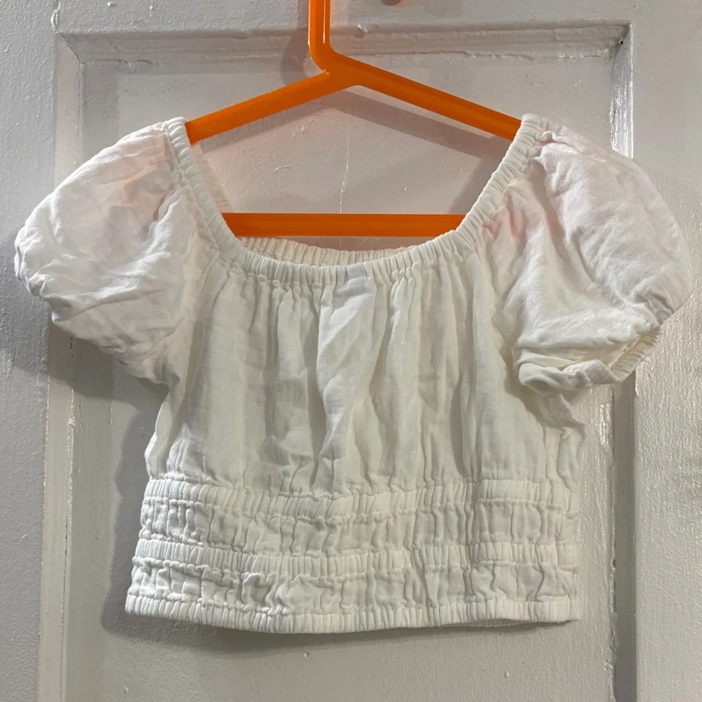 Old Navy White Short Sleeve Kids Top